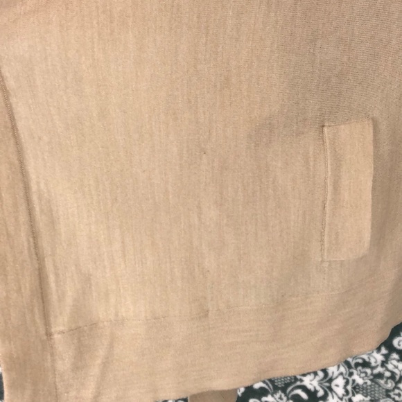 LOFT Open Front Lightweight Oatmeal Cardigan Sz M - Picture 5 of 11